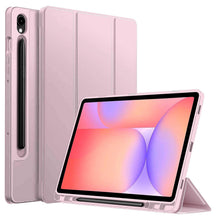 Load image into Gallery viewer, ProElite Cover for Samsung Galaxy Tab S10 Lite 10.9"/ Tab S9 FE 10.9 inch/Tab S10 FE/Tab S9 11", Soft Flexible Flip Case Cover with S Pen Holder, Auto Sleep Wake, [Recoil Series] - Pink
