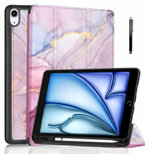 Load image into Gallery viewer, ProElite Case Cover for iPad Air 11" M4/M3/M2 2026/2025/2024, Air 5th/4th Gen 10.9", Smart Flip Case for iPad Air 11/ Air 5/4 Gen with Pencil Holder [Auto Sleep/Wake] with Stylus Pen, Marble Pink
