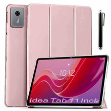 Load image into Gallery viewer, ProElite Case Cover for Lenovo idea Tab 11 inch Cover, Smart Flip Case Lenovo idea Tab 11 inch 2025 Tablet Translucent Back with Stylus Pen, Rose Gold
