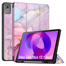 Load image into Gallery viewer, ProElite Cover for Lenovo Idea Tab Plus 12.1 inch 2025 case Cover, Soft Flexible Flip Case Cover for Lenovo Idea Tab Plus 12.1 inch 2025 [Recoil Series] - Marble Pink
