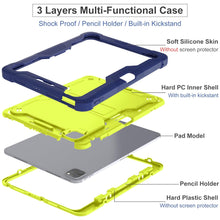 Load image into Gallery viewer, ProElite Rugged Shockproof Heavy Duty Back Case Cover for Apple iPad Pro 11 inch 2024/2025 M4/M5 5th/6th Gen with Apple Pencil Holder, Navy Green
