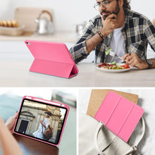 Load image into Gallery viewer, ProElite Smart Case for iPad (A16) 11th/10th Generation (2025/2022) [Auto Sleep/Wake Cover] [Left Side Pencil Holder] [Soft Flexible Case] Recoil Series - Hot Pink
