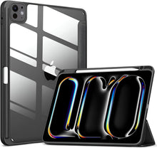 Load image into Gallery viewer, ProElite Case Cover for Apple iPad Pro 13 inch 2024 M4 Cover, Transparent Smart Flip Cover for iPad Pro 13 inch M4 2024 with Pencil Holder, Black
