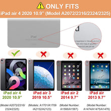 Load image into Gallery viewer, ProElite Case Cover for iPad Air 11 Inch M4/M3/M2 2026/2025/2024, Air 5th/4th Gen 10.9 Inch, Hybrid Detachable Magnetic Case Cover for Apple iPad Air with Pencil Holder, Black [Transparent Back]

