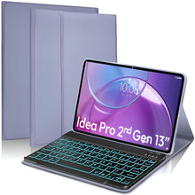 Load image into Gallery viewer, ProElite Keyboard case for Lenovo Idea Tab Pro 2nd Gen 13 inch 2026, Magnetic Detachable Wireless Bluetooth Keyboard for Idea Tab Pro 2nd Gen 13 inch 2026 [Built-in 7-Colors Backlit], Lavender
