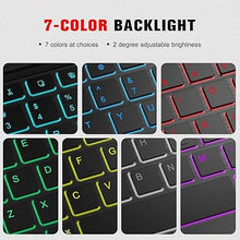 Load image into Gallery viewer, (Refurbished)ProElite TouchPad Keyboard case for Apple iPad Air 11 inch 2024 /Pro 11 4th/3rd Gen &amp; iPad Air 5th/4th Gen 10.9&quot; Pencil Holder, Magnetic Detachable Bluetooth Keyboard Built-in 7-Colors Backlit, Black
