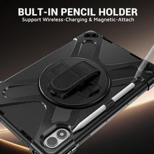 Load image into Gallery viewer, ProElite for Xiaomi Redmi Pad 2 Pro 12.1 inch Case, Rugged 3 Layer Armor case Cover for Xiaomi Redmi Pad 2 Pro 12.1 inch Case with Hand Grip and Rotating Kickstand with Shoulder Strap, Black
