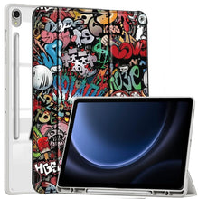 Load image into Gallery viewer, ProElite Cover for Samsung Galaxy Tab S9 FE 10.9 inch Cover Case, Smart Flip Case Cover for Samsung Galaxy Tab S9 FE 10.9 inch with S Pen Holder, Hippy [Transparent Back]
