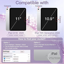 Load image into Gallery viewer, ProElite Case Cover for Apple iPad (A16) 11th/10th Generation (2025/2022), Transparent case Cover with Pencil Holder for iPad 11th/10th Gen 2025/2022, Glittering Silver
