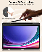Load image into Gallery viewer, ProElite Cover for Galaxy Tab S7 FE/S7+/S8+ 12.4&quot; Cover, Soft Flexible Flip Case with S Pen Holder for Galaxy Tab S7 FE/S7 Plus/S8 Plus 12.4 inch, Support Auto Sleep Wake, [Recoil Series]- Dark Blue
