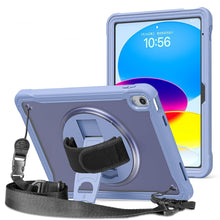 Load image into Gallery viewer, ProElite Cover for iPad (A16) 11th/10th Gen (2025/2022) Case, Rugged Shockproof Armor case for iPad 11th/10th Gen with Hand Grip and Rotating Kickstand (Transparent Back) with Should Strap, Lavender
