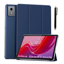 Load image into Gallery viewer, ProElite Case Cover for Lenovo idea Tab 11 inch Cover, Smart Flip Case Lenovo idea Tab 11 inch 2025 Tablet Translucent Back with Stylus Pen, Dark Blue
