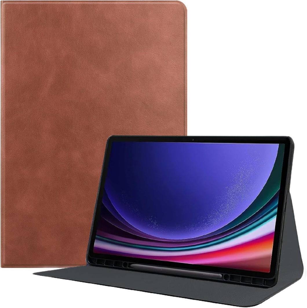 ProElite Cover for Samsung Galaxy Tab S9 FE+/S9 Plus/S10+ 12.4 inch Cover Case, Smart Flip case Cover for Samsung Galaxy Tab S9 FE Plus/S9 Plus/S10 Plus 12.4 inch with S Pen Holder, Brown