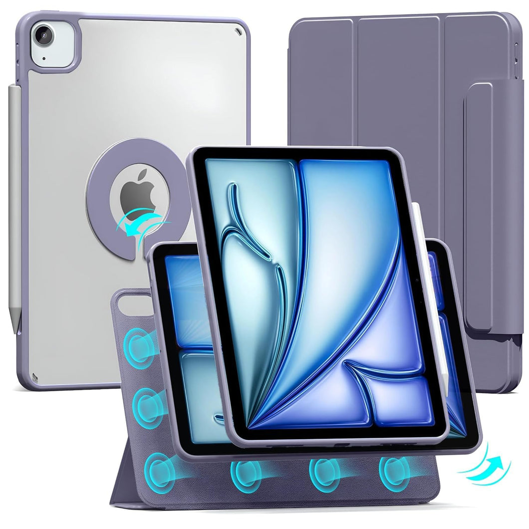ProElite Cover for Apple iPad Air 13 inch M3/M2 2025/2024 Case Cover, Smart Detachable Magnetic Shockproof Case Cover for Apple iPad Air 13 inch M3/M2 2025/2024, Lavender