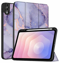 Load image into Gallery viewer, ProElite Cover for Samsung Galaxy Tab S11 Ultra 14.6 inch case Cover, Soft Flexible Flip Case Cover for Samsung Galaxy Tab S11 Ultra 14.6 inch with Pen Holder [Recoil Series] - Marble Purple
