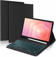 Load image into Gallery viewer, ProElite Keyboard case for Samsung Galaxy Tab S11 11 inch with Pen Holder, Magnetic Detachable Wireless Bluetooth Keyboard Case Built-in 7-Colors Backlit, Black
