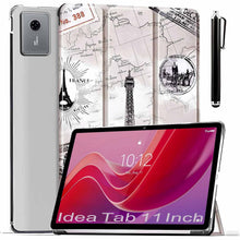 Load image into Gallery viewer, ProElite Case Cover for Lenovo idea Tab 11 inch Cover, Smart Flip Case Lenovo idea Tab 11 inch 2025 Tablet Translucent Back with Stylus Pen, Eiffel
