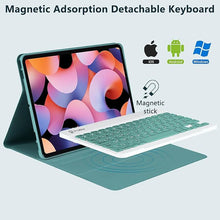 Load image into Gallery viewer, {Refurbished}ProElite Keyboard case for Xiaomi Mi Pad 6 11 inch, Magnetic Detachable Wireless Bluetooth Keyboard Built-in 7-Colors Backlit, Dark Green
