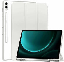 Load image into Gallery viewer, ProElite Cover for Samsung Galaxy Tab S9 FE Plus/S9 Plus/S10+ 12.4 inch Case, Smart Flip Case Cover for Samsung Galaxy Tab S9 FE+/S9 Plus/S10+ 12.4 inch with S Pen Holder, Grey [Transparent Back]
