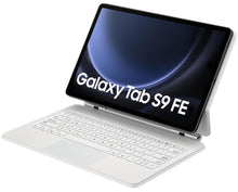Load image into Gallery viewer, ProElite Magnetic Bluetooth TouchPad Keyboard case for Samsung Galaxy Tab S9 FE 10.9/S10 FE 10.9/S9/S8/S7 11 inch Tablet, Floating Cantilever Design, Keyboard with Built-in Colourful backlit, White
