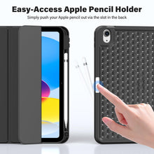 Load image into Gallery viewer, ProElite Smart Flip Case Cover for Apple iPad (A16) 11th/10th Generation (2025/2022) [with Pencil Holder] [Honey Comb Series] - Black
