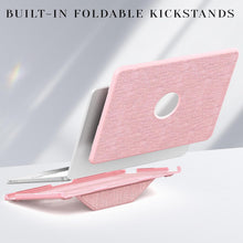 Load image into Gallery viewer, ProElite Case for MacBook Neo 13 inch 2026, Fabric Material Hard Shell with Slim TPU Bumper and Fold Kickstand, Pink
