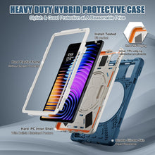 Load image into Gallery viewer, ProElite Cover for Xiaomi Mi Pad 7/7 Pro 11.2 inch Case, Rugged 3 Layer Armor case for Xiaomi Mi Pad 7/7 Pro with Hand Grip and Rotating Kickstand with Shoulder Strap &amp; Pen Holder, Cornflower Blue
