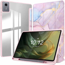 Load image into Gallery viewer, ProElite Cover for Motorola Pad 60 Neo 11 inch 2025, Smart Flip Case Cover for Motorola Pad 60 Neo 11 inch 2025 with Pen Holder, Marble Pink [Transparent Back]
