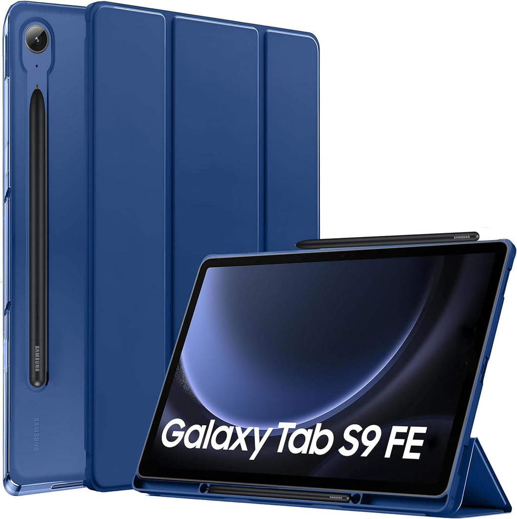 ProElite Cover for Samsung Galaxy Tab S9 FE 10.9/S9 11 inch Case Cover, Smart Flip Case Cover for Samsung Galaxy Tab S9 FE 10.9/S9 11 inch Translucent Back with S Pen Holder, Dark Blue