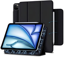 Load image into Gallery viewer, ProElite Smart Magnetic Case Cover for Apple iPad Air 13 inch M4/M3/M2 2026/2025/2024/iPad Pro 12.9 inch 2022/2021/2020 6th/5th Generation [Support Apple Pencil Charging], Black
