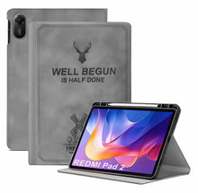 Load image into Gallery viewer, ProElite Case Cover for Xiaomi Redmi Pad 2 11 inch Case, Deer Flip case Cover for Xiaomi Redmi Pad 2 11 inch Case with Pen Holder [Auto Sleep Wake Feature], Grey
