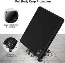 Load image into Gallery viewer, ProElite Smart Flip Case Cover for Apple iPad Air 11 M4/M3/M2 2026/2025/2024, Pro 11 4th/3rd Gen 2022/2021 &amp; Air 5th/4th Gen 10.9 inch with Left Pencil Holder [Auto Sleep/Wake] with Stylus Pen, Black
