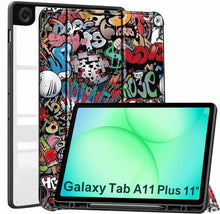 Load image into Gallery viewer, ProElite Cover for Samsung Galaxy Tab A11 Plus 11 inch 2025, Smart Flip Case Cover for Samsung Galaxy Tab A11+ 11" 2025 with Pen Holder, Hippy [Transparent Back]
