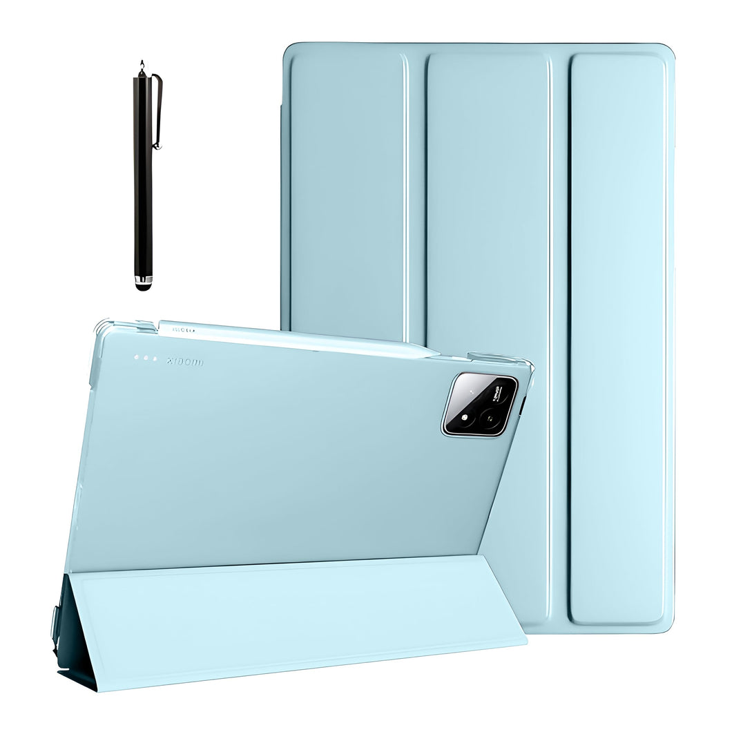 ProElite Cover for Xiaomi Mi Pad 7/7 Pro 11.2 inch Case Cover, Flip Case Cover for Xiaomi Mi Pad 7/7 pro 11.2 inch. with Transparent Back & Stylus Pen [Auto Sleep Wake Support], Light Blue