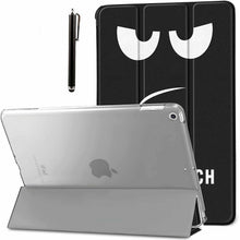 Load image into Gallery viewer, ProElite Smart Trifold Hard Back Flip Stand Case Cover for Apple iPad 9.7 inch 2018/2017 Air 1 Air 2 5th 6th Generation with Stylus Pen- Don't Touch
