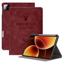 Load image into Gallery viewer, ProElite Case Cover for Xiaomi Mi Pad 8/8 Pro 11.2 inch Case, Deer Flip case Cover for Mi Pad 8/8 Pro 11.2 inch Case with Pen Holder [Auto Sleep Wake Feature], Wine Red
