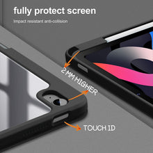 Load image into Gallery viewer, ProElite Case Cover for iPad Air 11 Inch M4/M3/M2 2026/2025/2024, Air 5th/4th Gen 10.9 Inch, Hybrid Detachable Magnetic Case Cover for Apple iPad Air with Pencil Holder, Black [Transparent Back]
