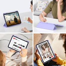 Load image into Gallery viewer, ProElite Smart Flip Case Cover for Apple iPad (A16) 11th/10th Generation (2025/2022) [with Pencil Holder] [Honey Comb Series] - Light Purple
