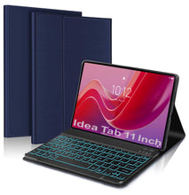 Load image into Gallery viewer, ProElite Keyboard case for Lenovo idea Tab 11 inch 2025, Magnetic Detachable Wireless Bluetooth Keyboard for Lenovo idea Tab 11 inch 2025 [Built-in 7-Colors Backlit], Dark Blue
