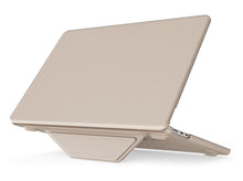 Load image into Gallery viewer, ProElite Case for MacBook Air 13.6 inch Case 2022 2023 2024 2025 Release M4/M3 A3113 M2 A2681 with Touch ID, Slim Leather case with Foldable stand, Gold
