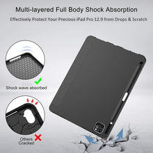 Load image into Gallery viewer, ProElite Cover for iPad Pro 12.9 inch Case, Smart Case for iPad Pro 12.9 inch 2022/2021 6th/5th Gen [Auto Sleep/Wake Cover] [Pencil Holder] [Soft Flexible Case] Recoil Series - Grey
