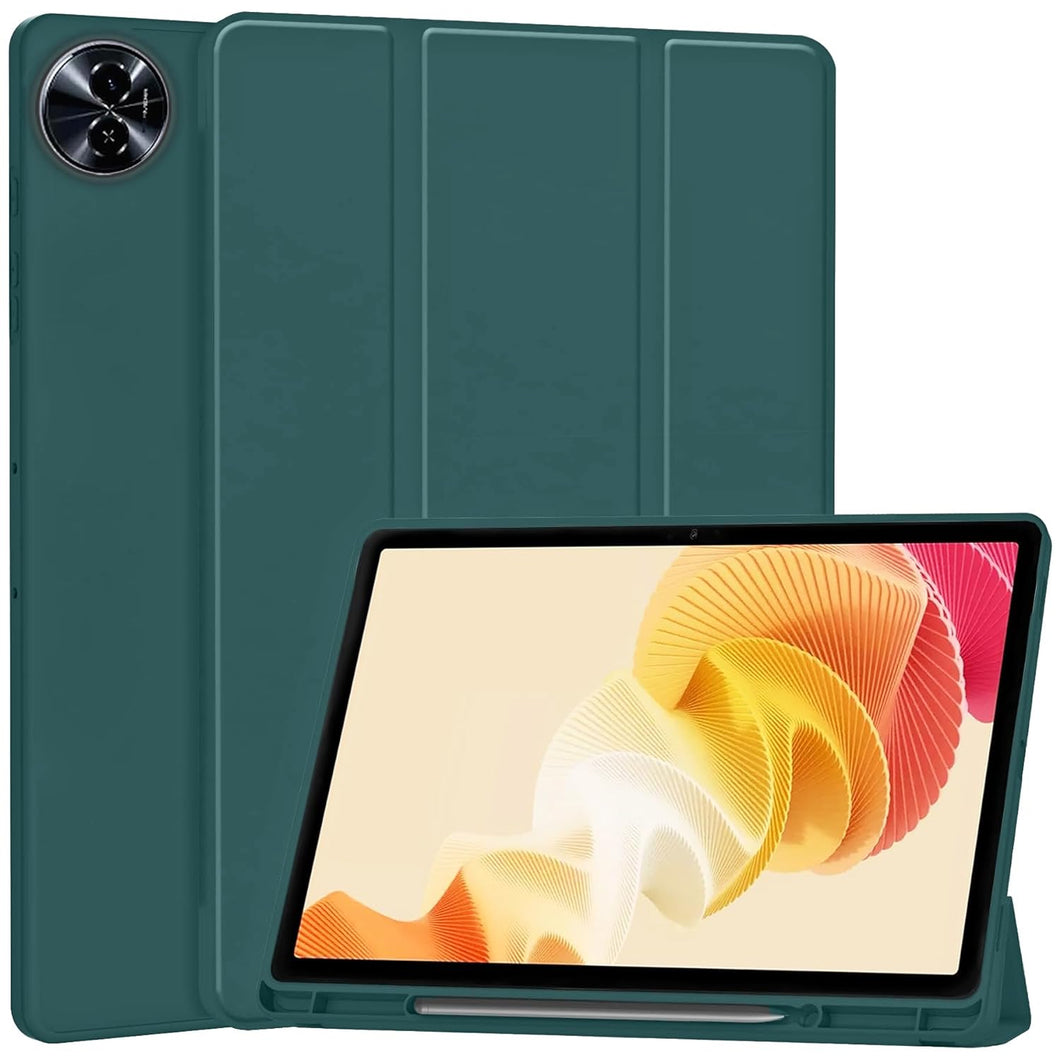 ProElite Cover for Realme Pad 2 11.5 inch Case Cover, Soft Flexible Flip Case Cover with Pencil Holder for Realme Pad 11.5 inch, [Recoil Series] - Dark Green