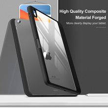 Load image into Gallery viewer, ProElite Case Cover for iPad Air 11 Inch M4/M3/M2 2026/2025/2024, Air 5th/4th Gen 10.9 Inch, Hybrid Detachable Magnetic Case Cover for Apple iPad Air with Pencil Holder, Black [Transparent Back]

