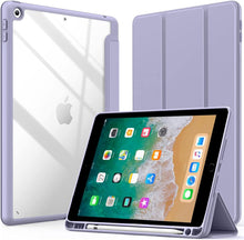 Load image into Gallery viewer, ProElite Smart Flip Case Cover for Apple iPad 9.7 inch 2018/2017 5th 6th Generation, Clear Soft Back with Pencil Holder, Lavender
