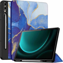 Load image into Gallery viewer, ProElite Cover for Galaxy Tab S9 FE Plus/S9 Plus/S10+ 12.4" Cover, Soft Flexible Flip Case Cover with S Pen Holder for Samsung Galaxy Tab S9/S9 Plus/S10+ 12.4 inch, [Recoil Series]- Ocean Blue
