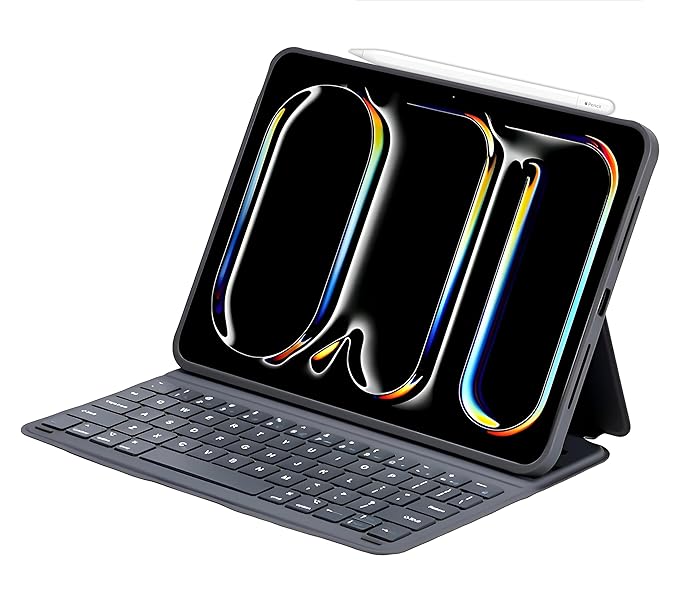 ProElite Magnetic Bluetooth Keyboard case for Apple iPad Pro 11 inch 2024 M4, Grey