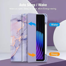 Load image into Gallery viewer, ProElite Cover for Xiaomi Redmi Pad 2 11 inch Case, Soft Flexible Flip Case Cover for Xiaomi Redmi Pad 2 11 inch with Pen Holder, Support Auto Sleep Wake, [Recoil Series] - Marble Purple
