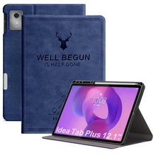 Load image into Gallery viewer, ProElite Cover for Lenovo Idea Tab Plus 12.1 inch 2025 Case Cover, Deer Smart Flip Case Cover for Lenovo Idea Tab Plus 12.1 inch 2025 Tablet with Pen Holder, Dark Blue
