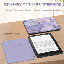 Load image into Gallery viewer, ProElite Cover Case for Kindle Paperwhite 12th Gen 7 inch Case, Slim Smart Flip case Cover for Amazon Kindle Paperwhite 12th Generation 7 inch 2024, Marble Purple
