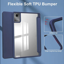 Load image into Gallery viewer, ProElite Cover for Lenovo Tab M11 Case Cover, Smart Flip Case Cover for Lenovo Tab M11 11 inch with Pen Holder, Dark Blue [Transparent Back]
